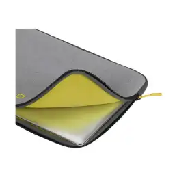 DICOTA Skin FLOW - Housse d'ordinateur portable - 13" - 14.1" - gris, jaune (D31743)_6